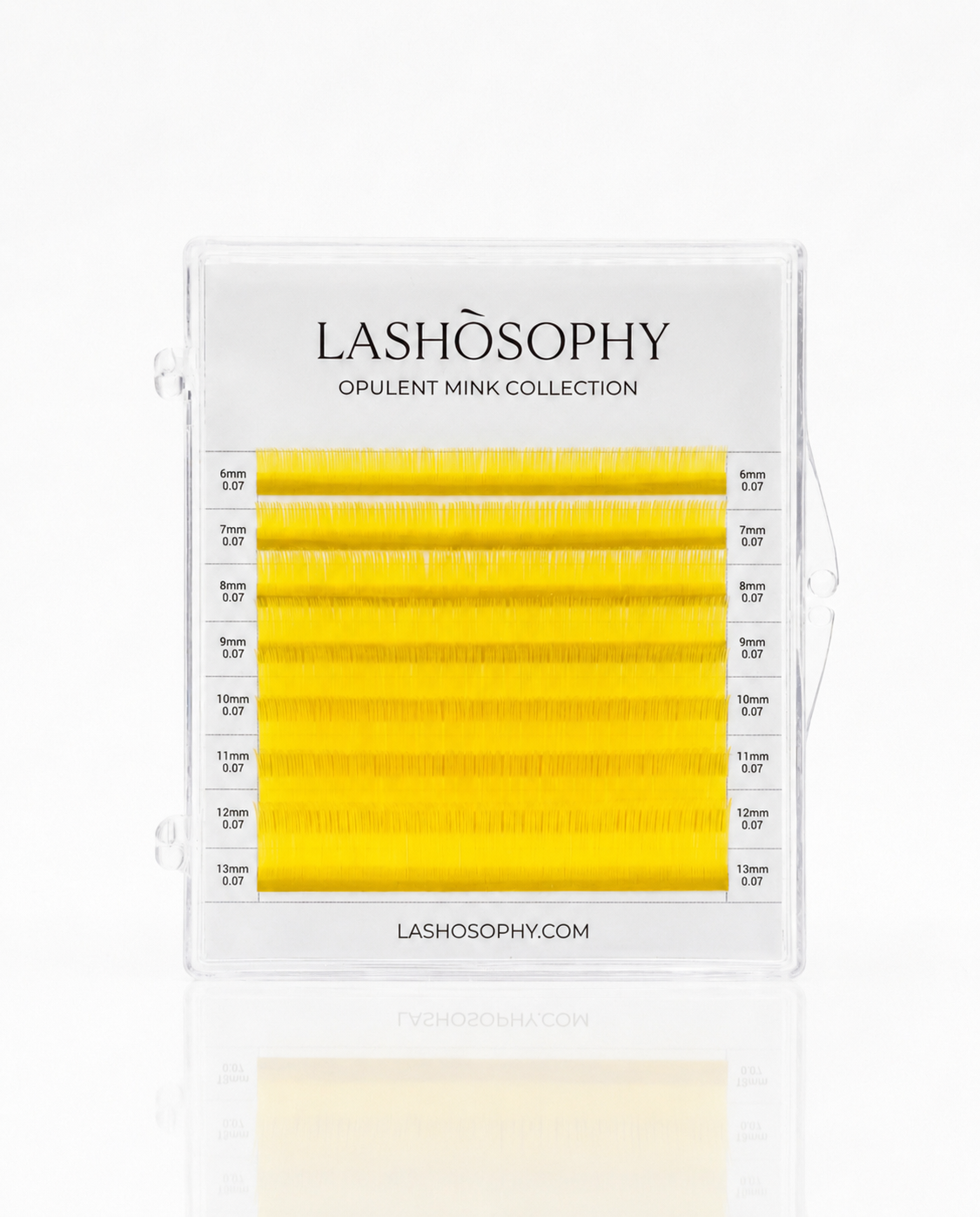 Matte Yellow False Eyelashes | Mini Mixed Length Tray