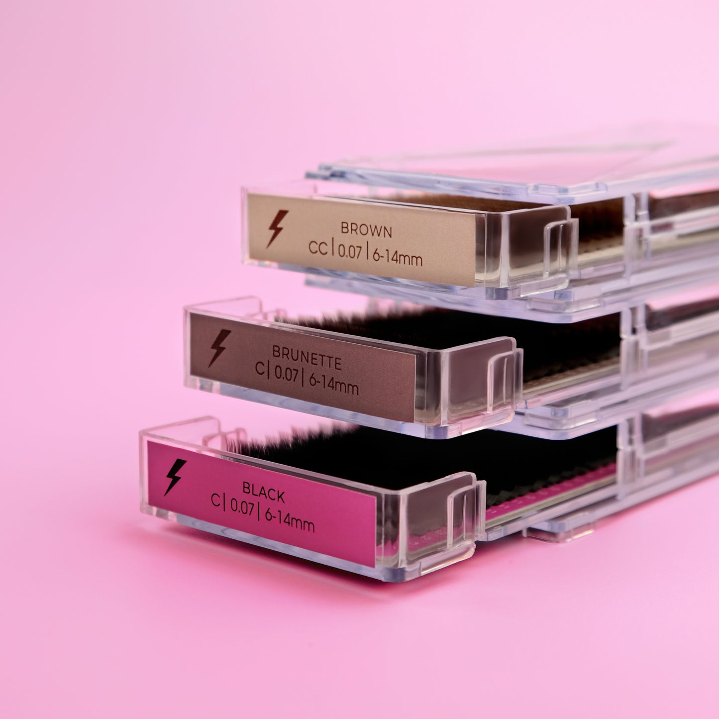 More 28 Lines Black False Eyelashes| 0.07 Single-Length Tray