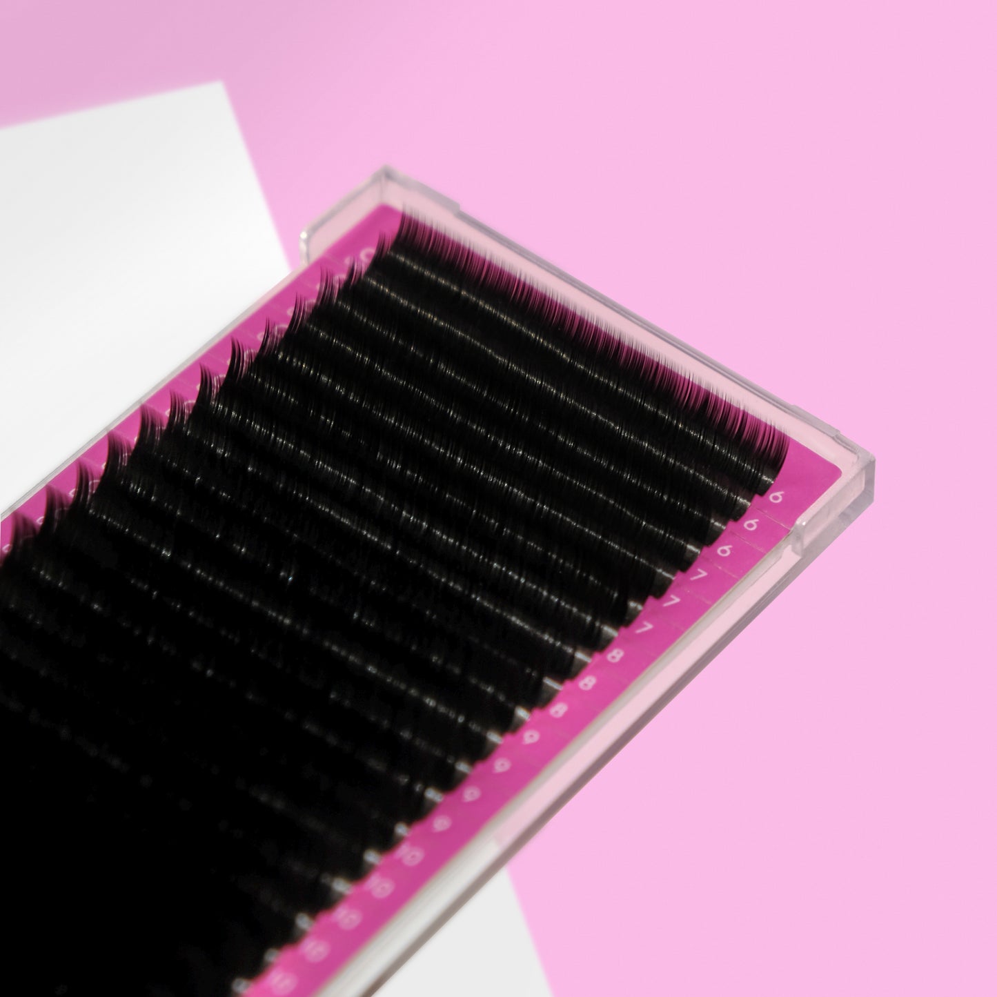 More 28 Lines Black False Eyelashes| 0.07 Single-Length Tray