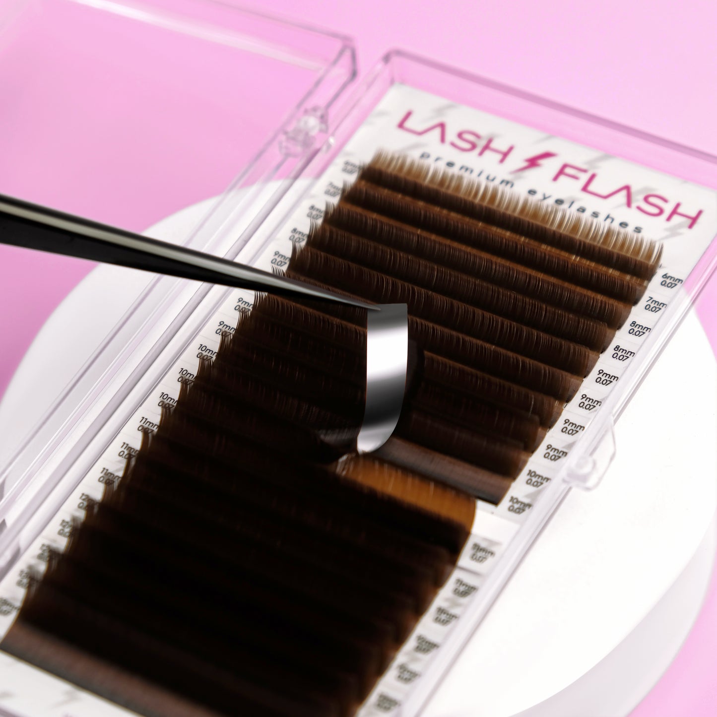 Pecan False Eyelashes | Mixed Length Tray
