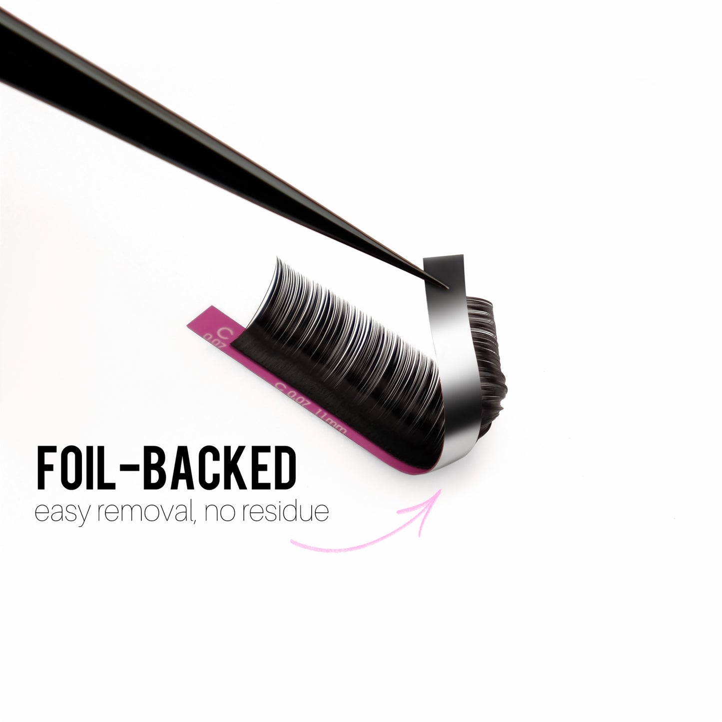More 28 Lines Black False Eyelashes| 0.07 Single-Length Tray