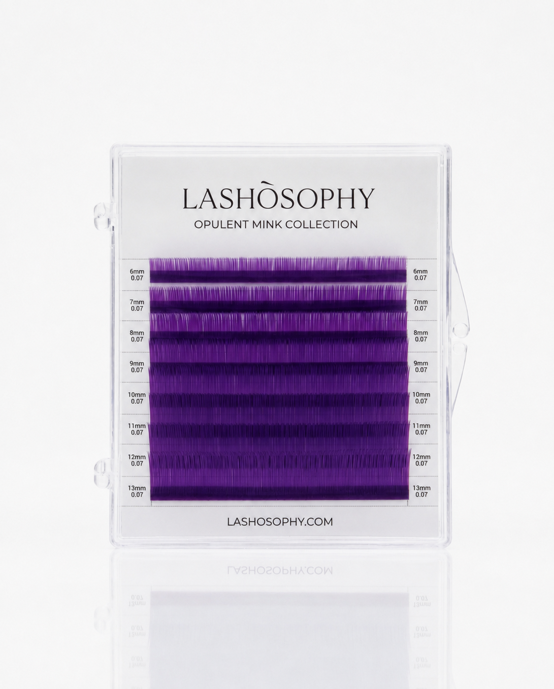 Matte Violet False Eyelashes | Mini Mixed Length Tray
