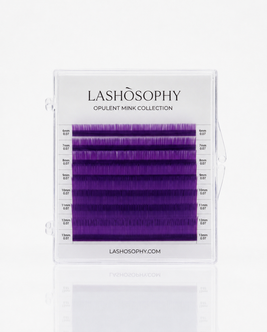 Matte Violet False Eyelashes | Mini Mixed Length Tray