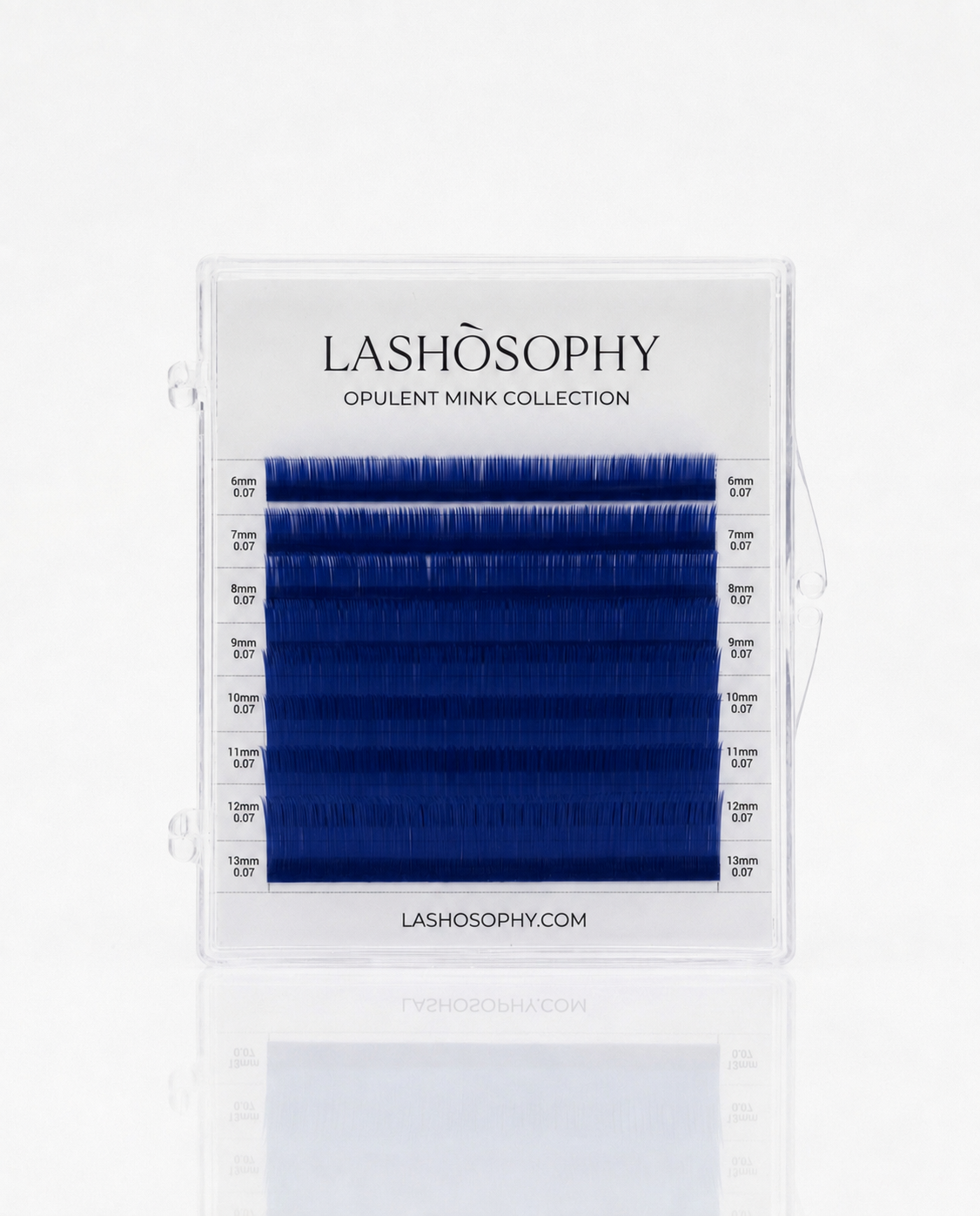 Matte Blue False Eyelashes | Mini Mixed Length Tray