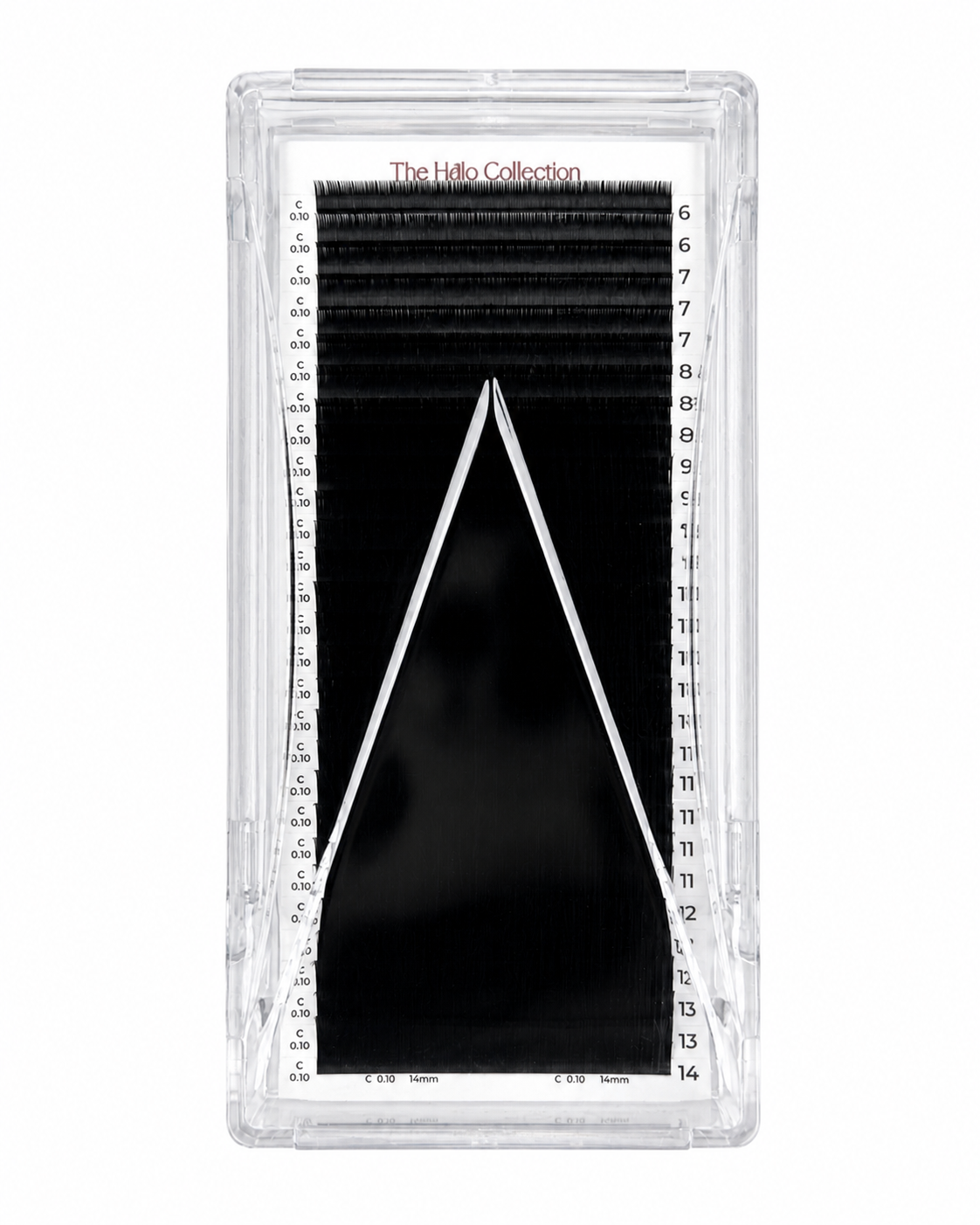 The Hālo Collection 28 Lines Black False Eyelashes| 0.05 Single-Length Tray