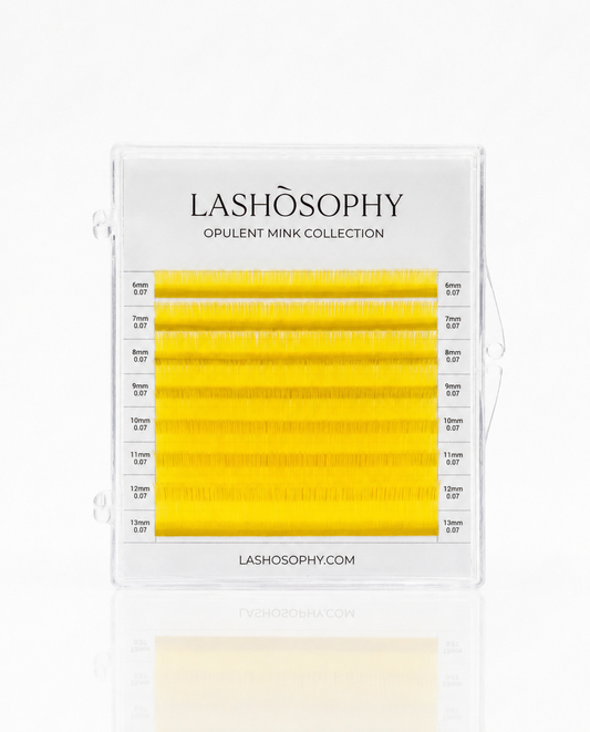 Matte Yellow False Eyelashes | Mini Mixed Length Tray