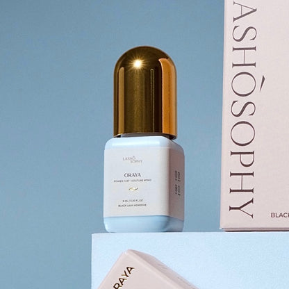 "ORAYA" Black Lash Adhesive – 0.5s fast-drying jet black lash glue with up to 9-week retention by LASHÒSOPHY