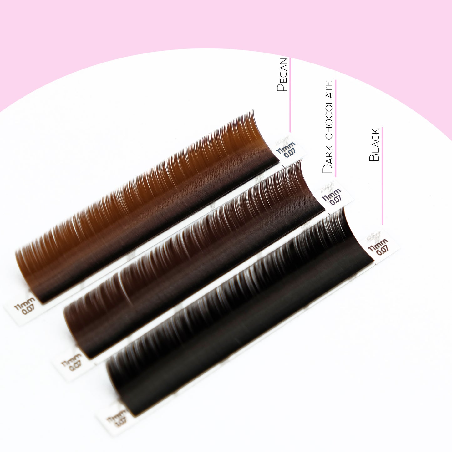 Pecan False Eyelashes | Mixed Length Tray