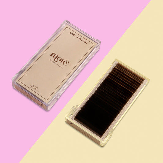 More 28 Lines Brown False Eyelashes | Mixed Length Tray