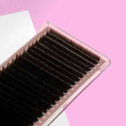 More 28 Lines Brunette False Eyelashes | 0.07 Single-Length Tray