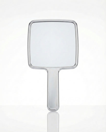 Ergonomic glasse lash mirror with sleek transparent design for professional lash artists