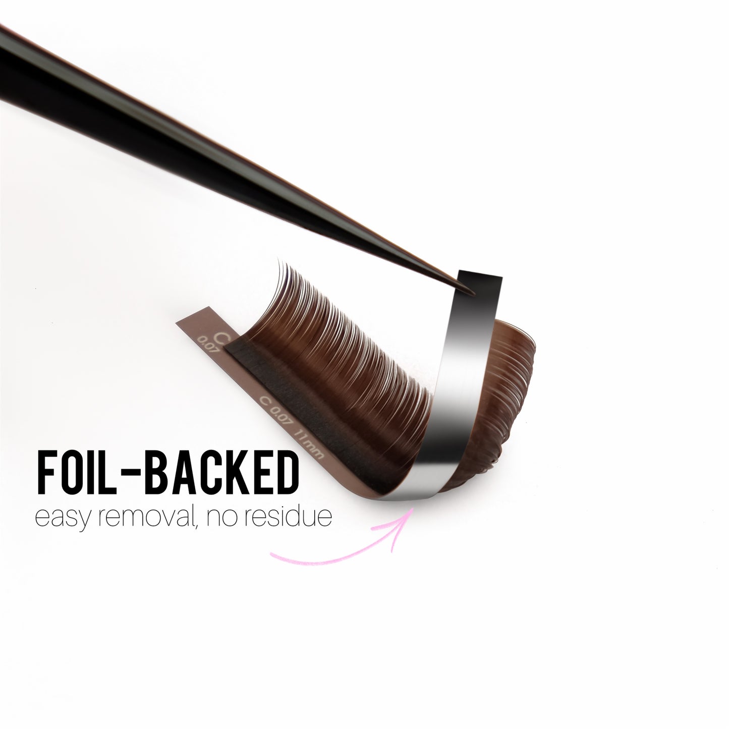 More 28 Lines Brunette False Eyelashes | 0.10 Single-Length Tray