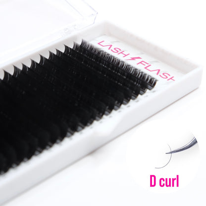 Dark Chocolate False Eyelashes | 0.10 Single-Length Tray